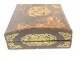 Coffret boîte à jeu laquée armoiries blason Comte jetons nacre lions XVIIIè
