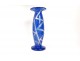 Baluster vase glass paste Degué geometric pattern Art Deco 20th century