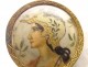 3 boutons miniatures déesses Athéna Aphrodite Artémis Art Nouveau XIXème