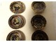 18 hunting hunting buttons gilded metal enamelled duck collection 19th century