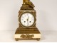 Louis XVI terminal clock white marble gilded bronze Love cherub Cupid 19th century