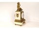 Louis XVI terminal clock white marble gilded bronze Love cherub Cupid 19th century