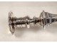 Pair of Regency candlesticks silvered bronze shells 18th century