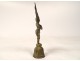Clochette bouddhiste bronze danseuse Apsara Kmer Cambodge Thaïlande XIXème