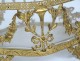 Coupe baguier vide-poche laiton doré cristal cornes abondance fleurs XIXème