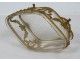 Coupe baguier vide-poche laiton doré cristal cornes abondance fleurs XIXème