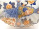 Assiette plat porcelaine imari Arita Japon Fukagawa Seiji fleurs dragon 19è