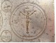 Moule à hosties fer forgé Christ ressucité crucifixion agneau IHS XVIIIème