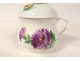 14 pots à crème porcelaine Meissen Allemagne fleurs pivoines bleuets XIXème