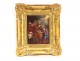 HSP painting Education Virgin Saint-Anne Joachim gilded stucco frame 19th century