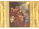 HSP painting Education Virgin Saint-Anne Joachim gilded stucco frame 19th century