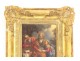 HSP painting Education Virgin Saint-Anne Joachim gilded stucco frame 19th century