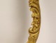 Cadre ancien bois stuqué doré guirlandes fleurs coquilles XIXème siècle