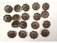 16 old metal flower star buttons collection late 19th century