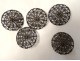 16 boutons anciens métal fleurs étoiles collection fin XIXème siècle