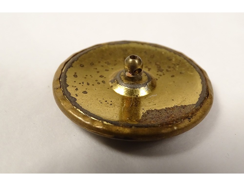 Lot De 6 Boutons Vintage Métal Doré Et Noir - 1,8 Cm - Réf 3052 - Occasion