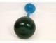 Molten glass vase blue green, signed OJ Lake Ekenas Sweden * twentieth