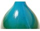 Molten glass vase blue green, signed OJ Lake Ekenas Sweden * twentieth