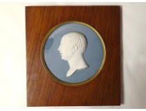 Portrait profil homme Empire biscuit Sèvres Romain-Vincent Jeuffroy XIXème