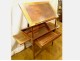 Table à la Tronchin bureau d'architecte acajou cuir tiroir XIXème siècle