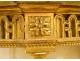 Console Louis XVI demi-lune bois sculpté doré marbre Napoléon III XIXème