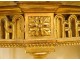 Console Louis XVI demi-lune bois sculpté doré marbre Napoléon III XIXème