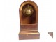 Pendule borne Charles X marqueterie palissandre oiseau fleurs XIXème siècle