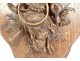 Hunting trophy sculpture Black Forest hare woodcock horn oak 19th century