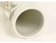 Large Chinese porcelain brush pot with wise figure, garden poem, 20th century