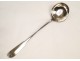 Sterling silver ladle with monogram and punch Rooster eighteenth