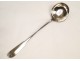 Sterling silver ladle with monogram and punch Rooster eighteenth