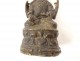 Sculpture statuette bronze déesse Tara Trois Têtes bouddhisme Thailande 19è