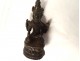 Sculpture statuette bronze déesse Tara Trois Têtes bouddhisme Thailande 19è