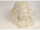 Sculpture tête jeune femme marbre Carrare G. Verona Art Nouveau XIXè siècle