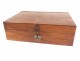 Coffret à nécessaire de voyage flacons toilette noyer XIXème siècle