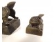Cachet chinois sceau de nom trois tortues Feng shui plomb polychrome XIXè