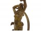 Sculpture bronze femme nue croissant lune Nuit déesse Diane signée XIXème