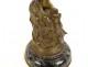 Sculpture bronze femme nue croissant lune Nuit déesse Diane signée XIXème