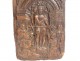 Carved wooden bas-relief panel Preaching Saint-Jean Baptiste XVIIth