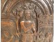 Carved wooden bas-relief panel Preaching Saint-Jean Baptiste XVIIth