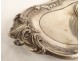 Solid silver Minerva inkwell, silversmith Flamant &amp; Fils, crystal shells, 19th century