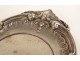 Solid silver Minerva inkwell, silversmith Flamant &amp; Fils, crystal shells, 19th century