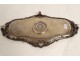 Solid silver Minerva inkwell, silversmith Flamant &amp; Fils, crystal shells, 19th century