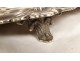 Solid silver Minerva inkwell, silversmith Flamant &amp; Fils, crystal shells, 19th century