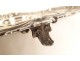 Solid silver Minerva inkwell, silversmith Flamant &amp; Fils, crystal shells, 19th century