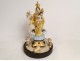 Virgin of Marseille Santibelli terracotta Child Jesus cherubs globe 19th century