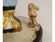 Virgin of Marseille Santibelli terracotta Child Jesus cherubs globe 19th century