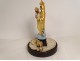 Virgin of Marseille Santibelli terracotta Child Jesus cherubs globe 19th century