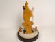 Virgin of Marseille Santibelli terracotta Child Jesus cherubs globe 19th century