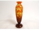 Vase pâte de verre goût Le Verre Français Schneider feuilles Art Déco XXè